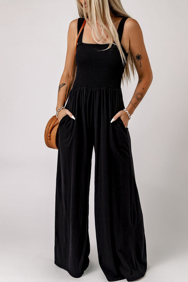 Arah – Women’s Shirred Wide-Leg Jumpsuit