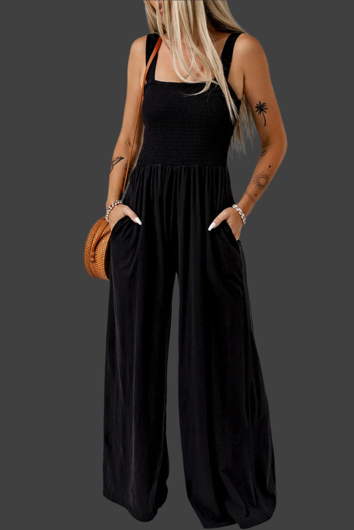 Arah – Women’s Shirred Wide-Leg Jumpsuit