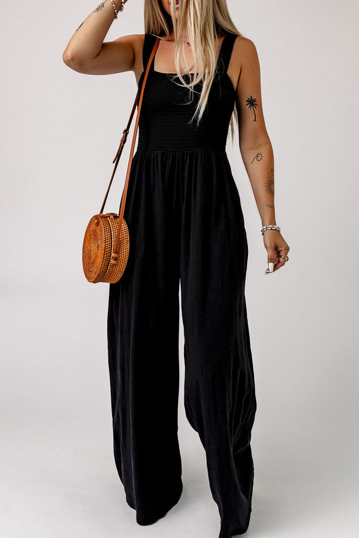 Arah – Women’s Shirred Wide-Leg Jumpsuit