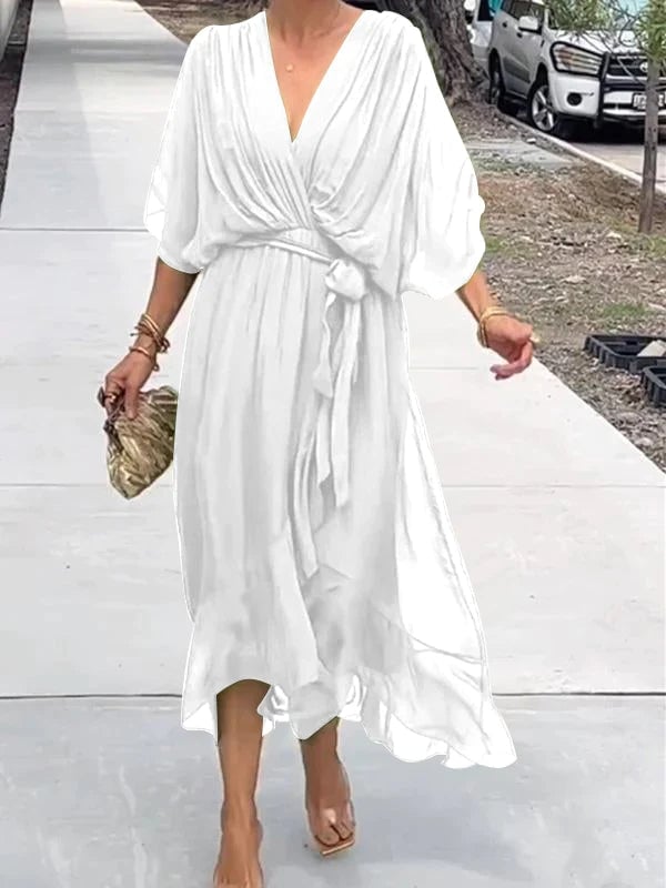 Gianna – Flowy V-Neck Women’s Chiffon Dress