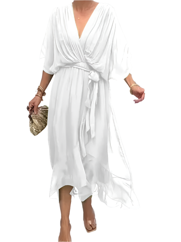 Gianna – Flowy V-Neck Women’s Chiffon Dress