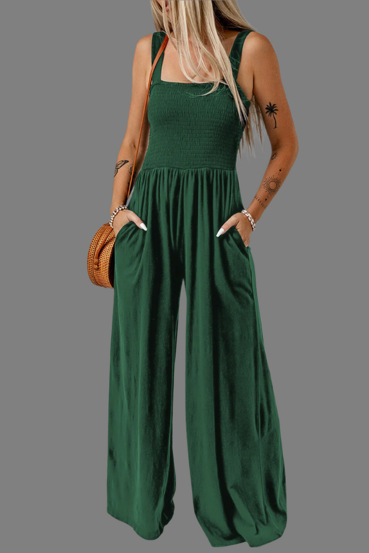 Arah – Women’s Shirred Wide-Leg Jumpsuit