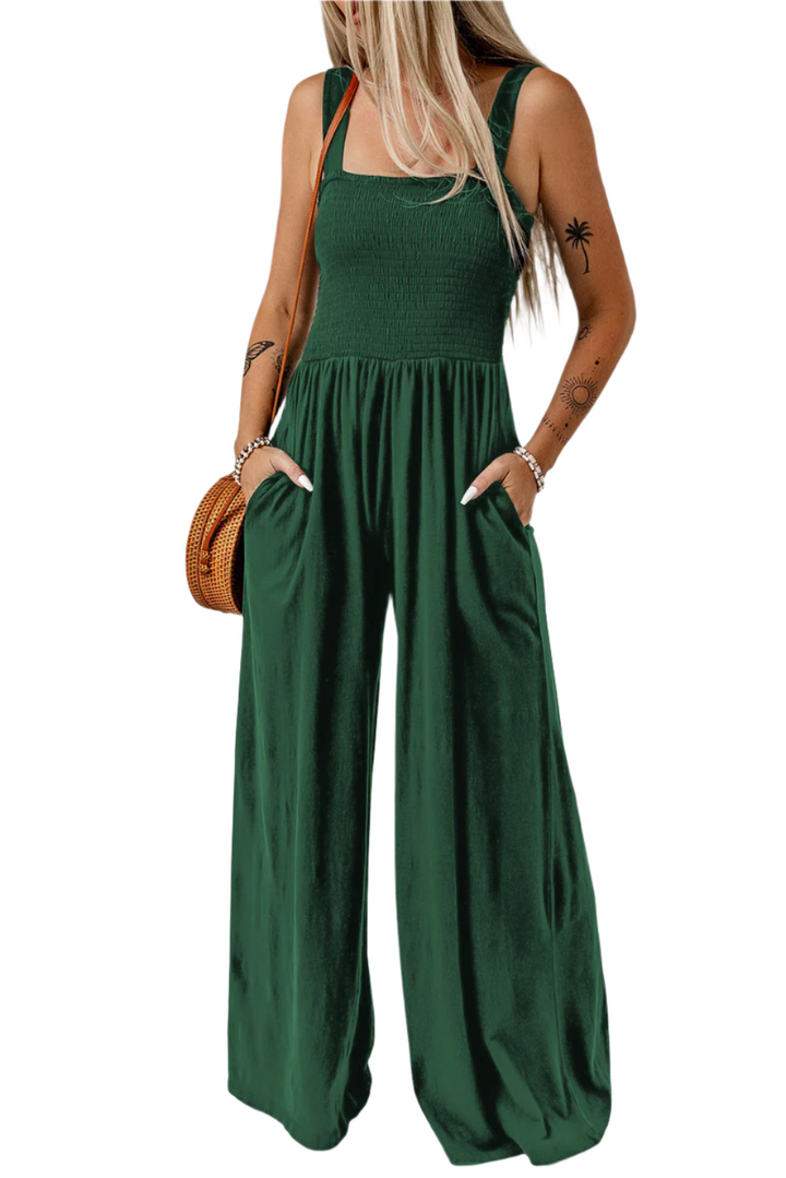 Arah – Women’s Shirred Wide-Leg Jumpsuit