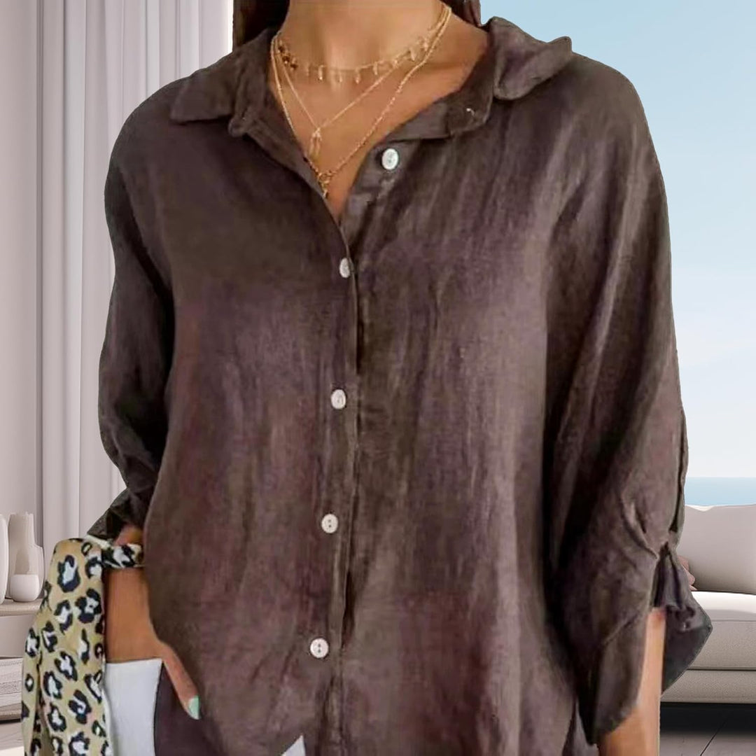 Elise – Women’s Linen Button-Down Shirt