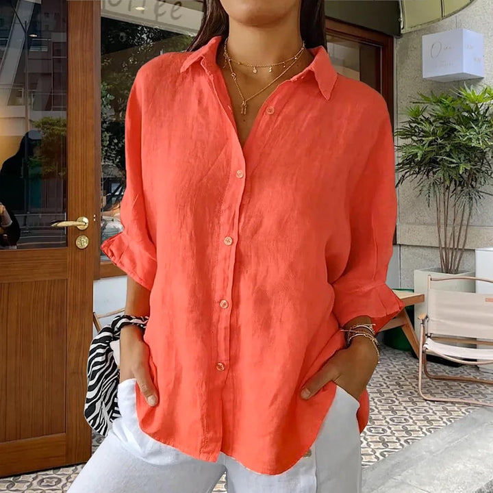 Elise – Women’s Linen Button-Down Shirt