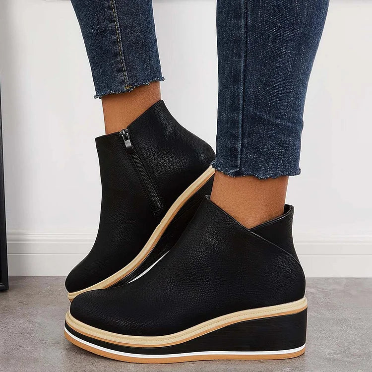 Anastassia – Women’s PU Leather Comfort Boots