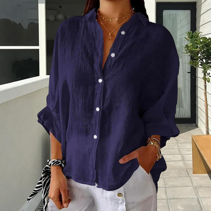 Elise – Women’s Linen Button-Down Shirt