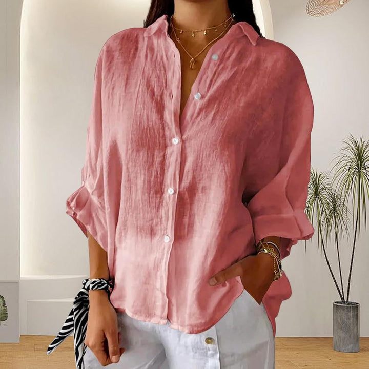 Elise – Women’s Linen Button-Down Shirt