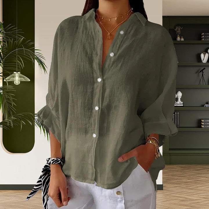 Elise – Women’s Linen Button-Down Shirt