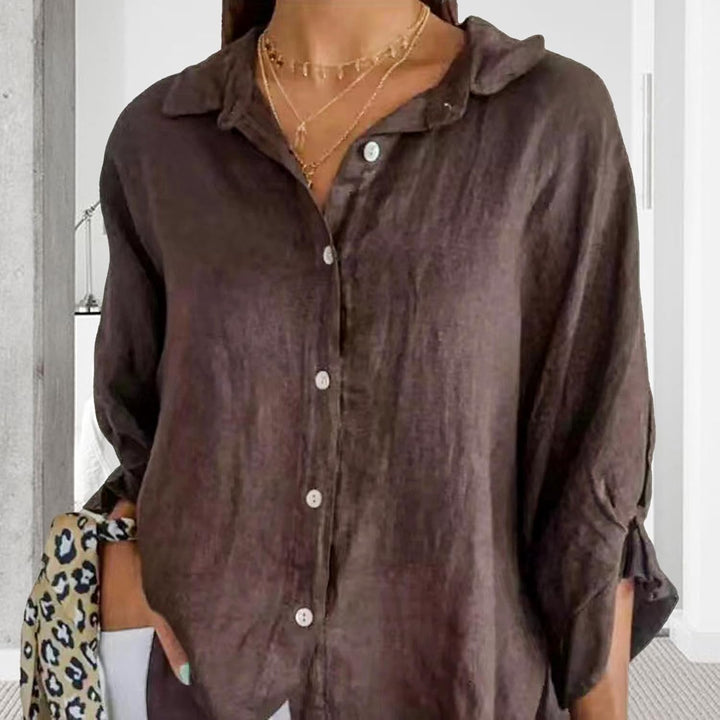 Elise – Women’s Linen Button-Down Shirt
