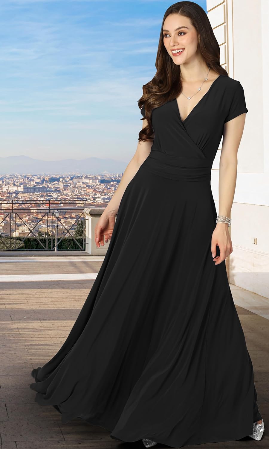 Maude – Quick-Dry Women’s V-Neck Midi Dress