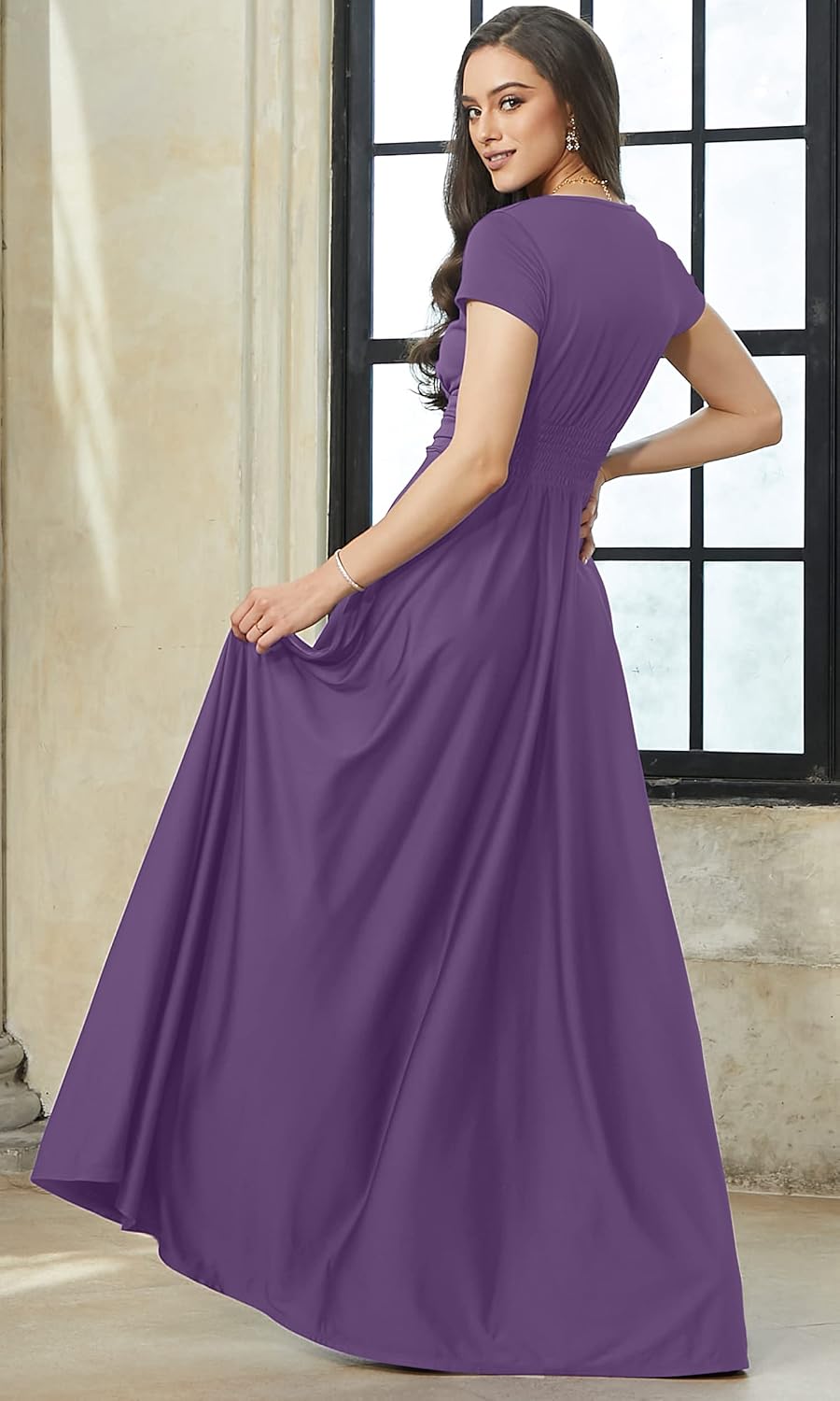 Maude – Quick-Dry Women’s V-Neck Midi Dress