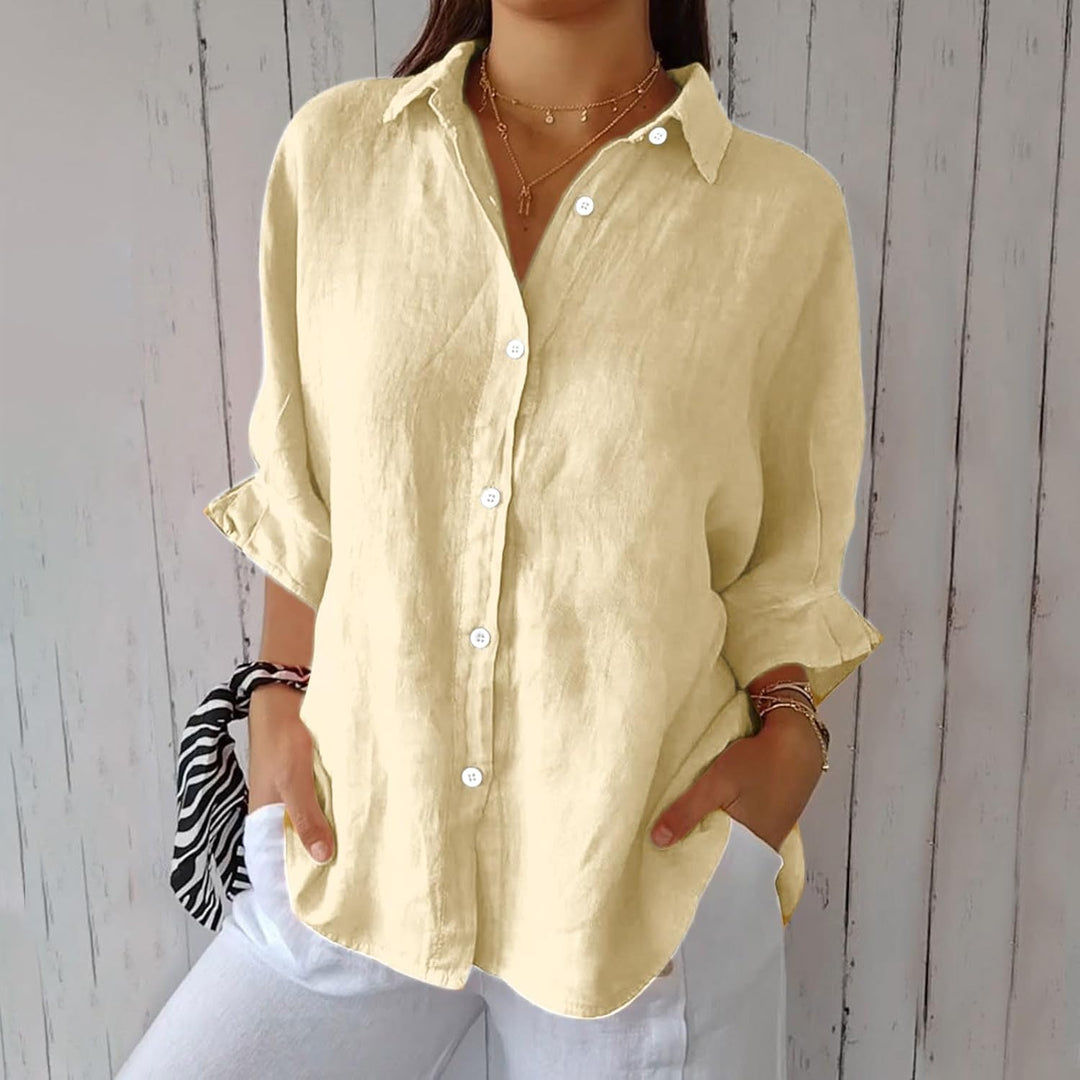 Elise – Women’s Linen Button-Down Shirt