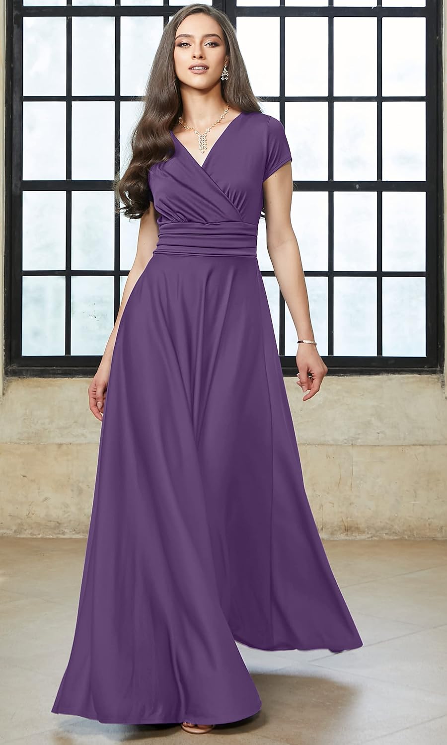 Maude – Quick-Dry Women’s V-Neck Midi Dress