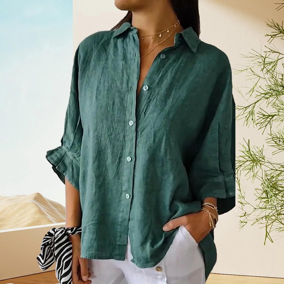 Elise – Women’s Linen Button-Down Shirt