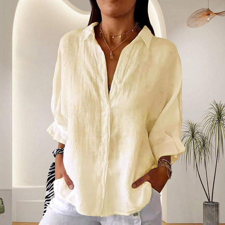 Elise – Women’s Linen Button-Down Shirt