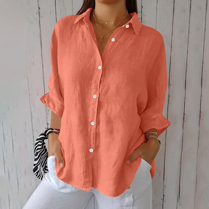 Elise – Women’s Linen Button-Down Shirt