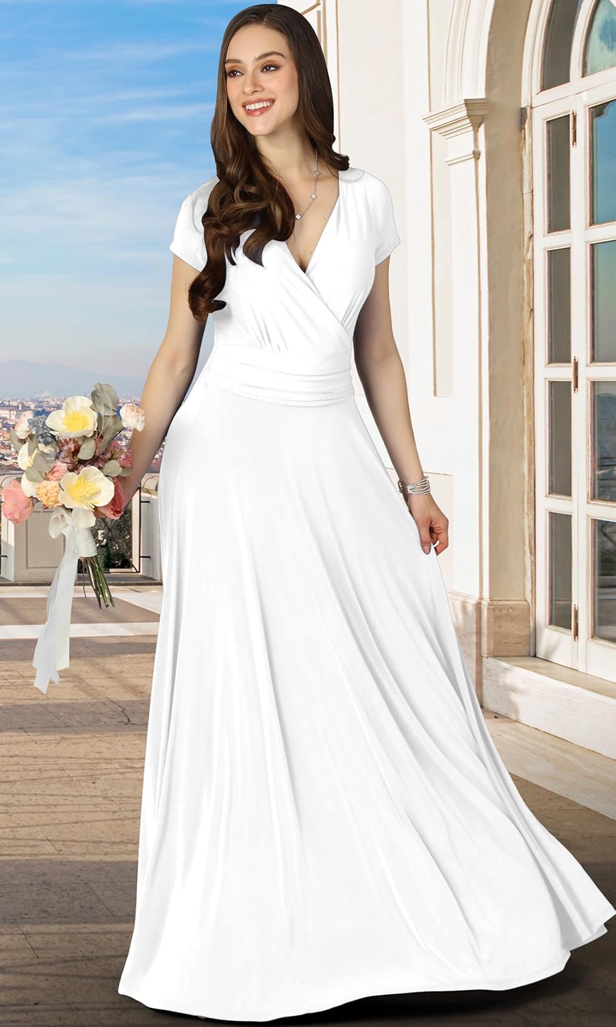 Maude – Quick-Dry Women’s V-Neck Midi Dress