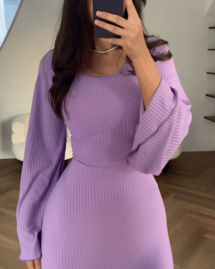 Lena – Patchwork Women’s Long Sleeve Dress