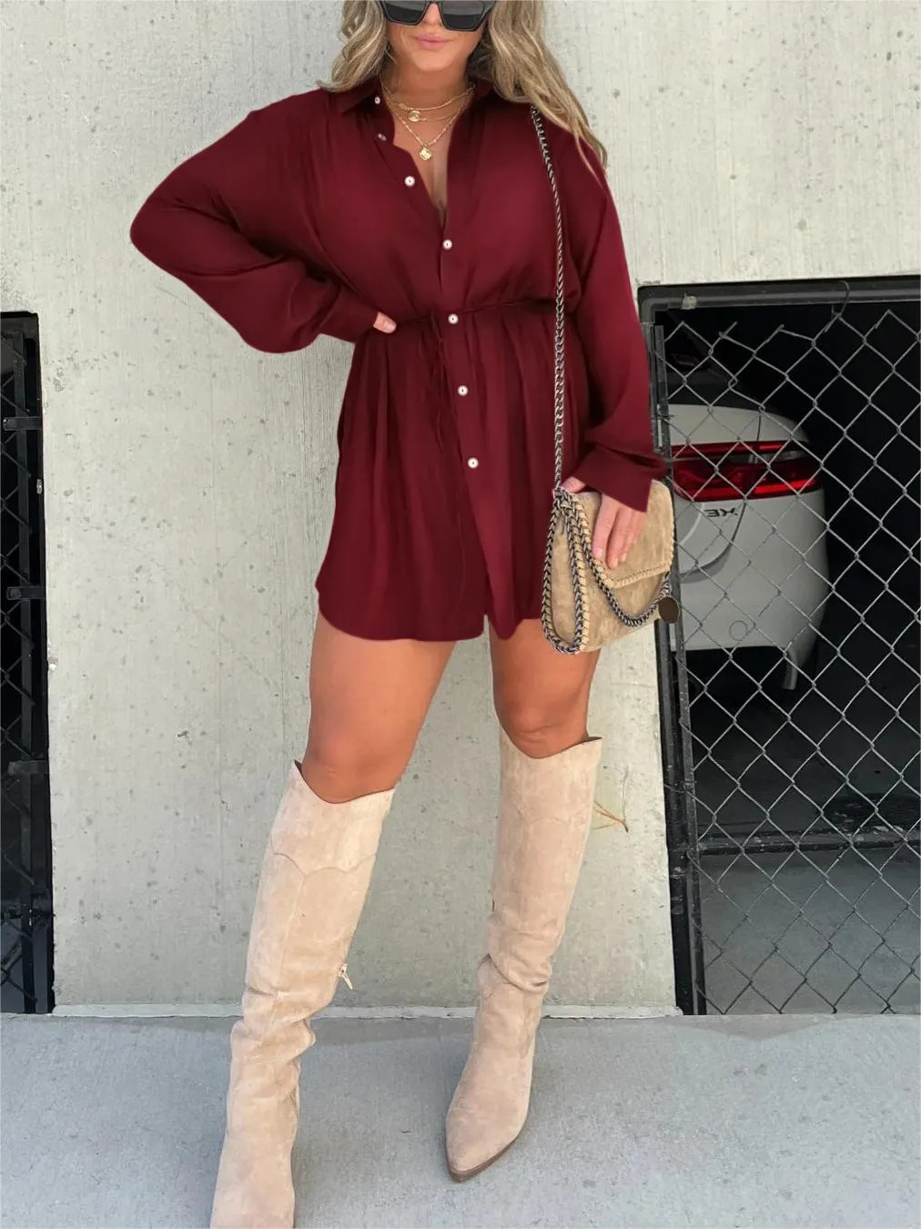 Avery – Chic Satin Women’s Romper Dress