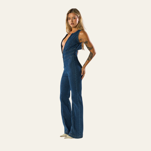 Bridget – Figure-Flattering Women’s Denim Jumpsuit