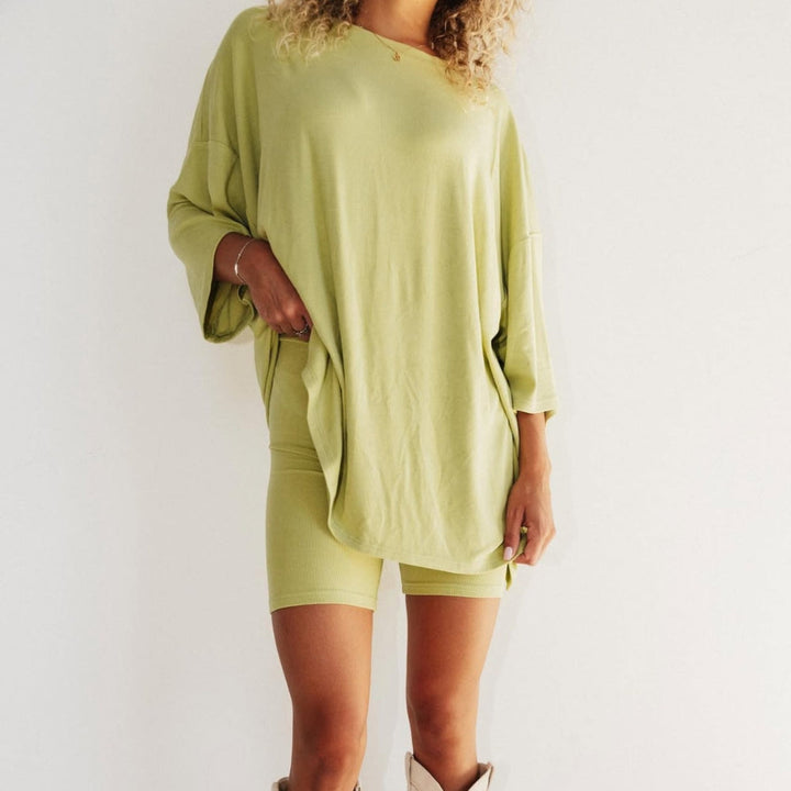 Gabrielle – Women’s Lounge Set with Biker Shorts