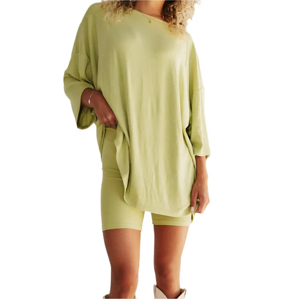 Gabrielle – Women’s Lounge Set with Biker Shorts