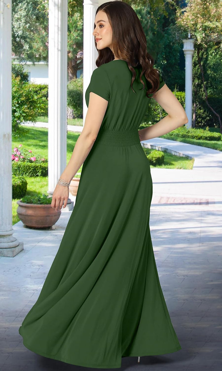 Maude – Quick-Dry Women’s V-Neck Midi Dress