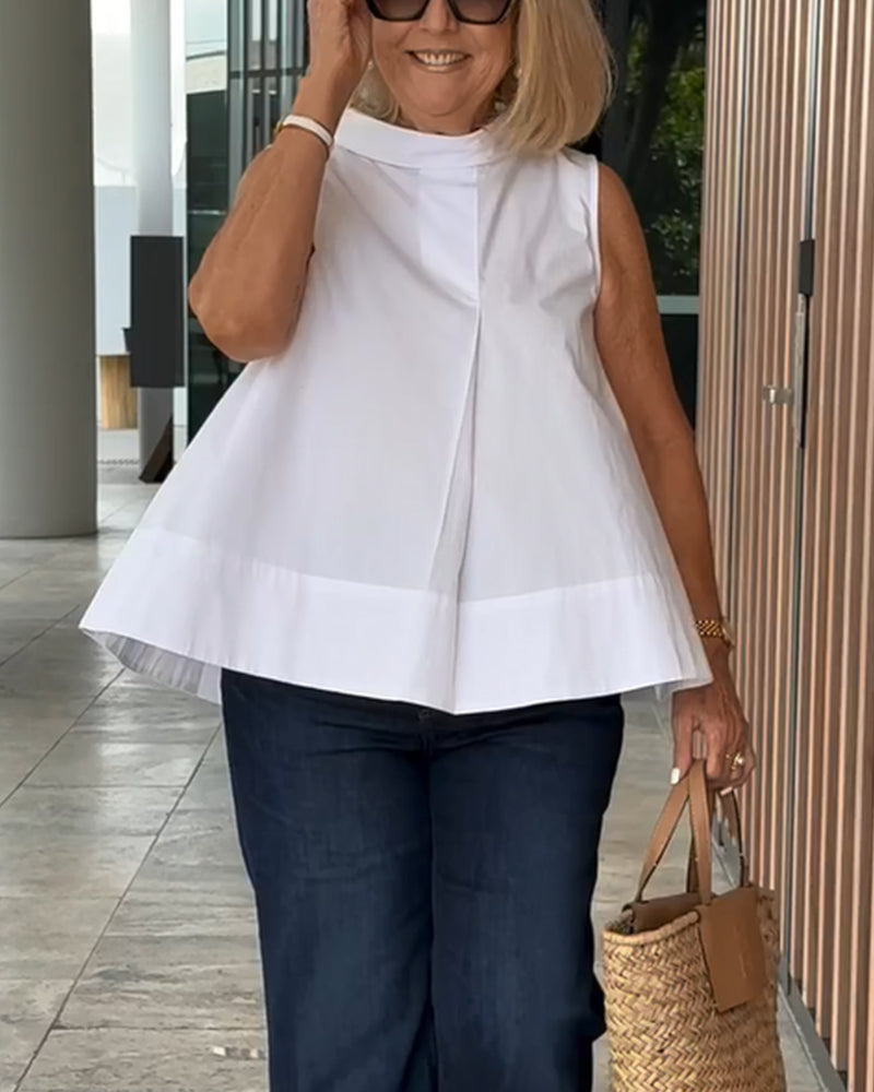 Dana – Sleeveless Solid Colour Blouse for Women