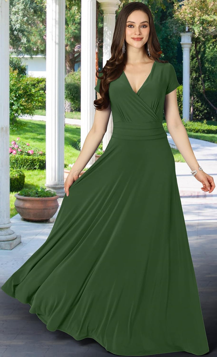 Maude – Quick-Dry Women’s V-Neck Midi Dress