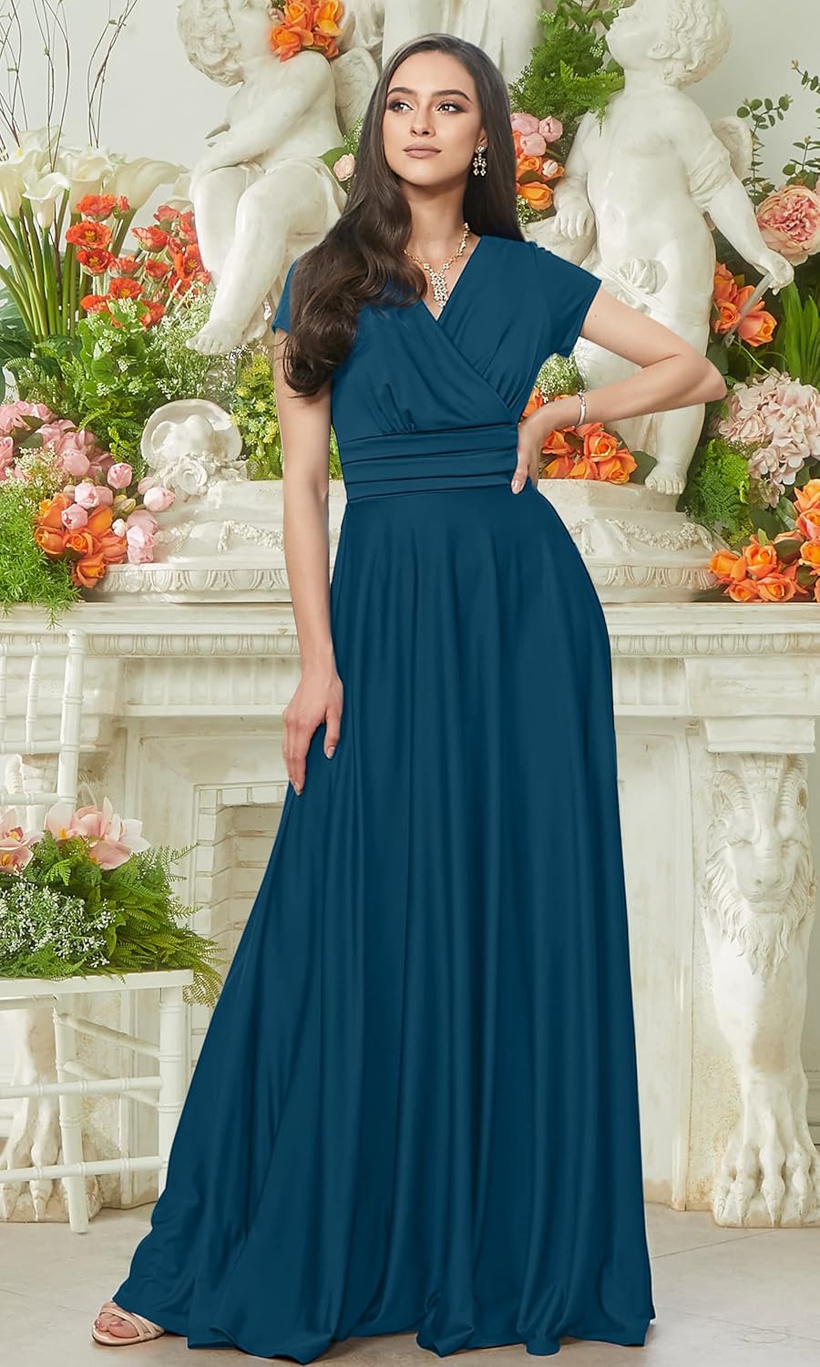 Maude – Quick-Dry Women’s V-Neck Midi Dress