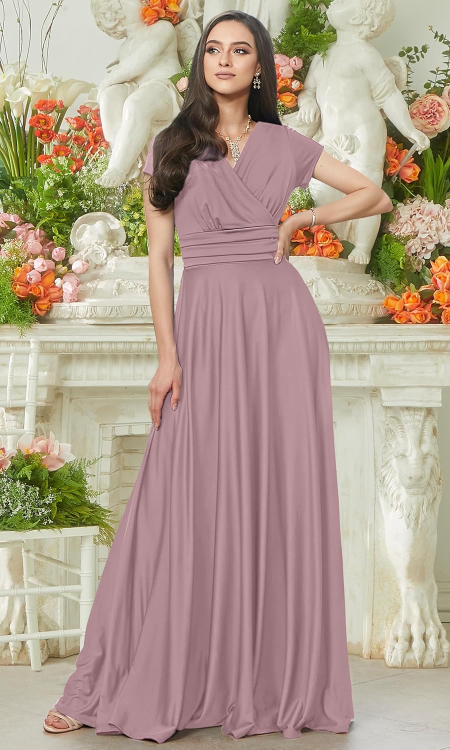Maude – Quick-Dry Women’s V-Neck Midi Dress