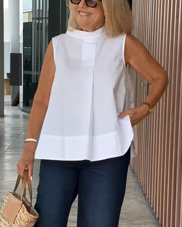 Dana – Sleeveless Solid Colour Blouse for Women