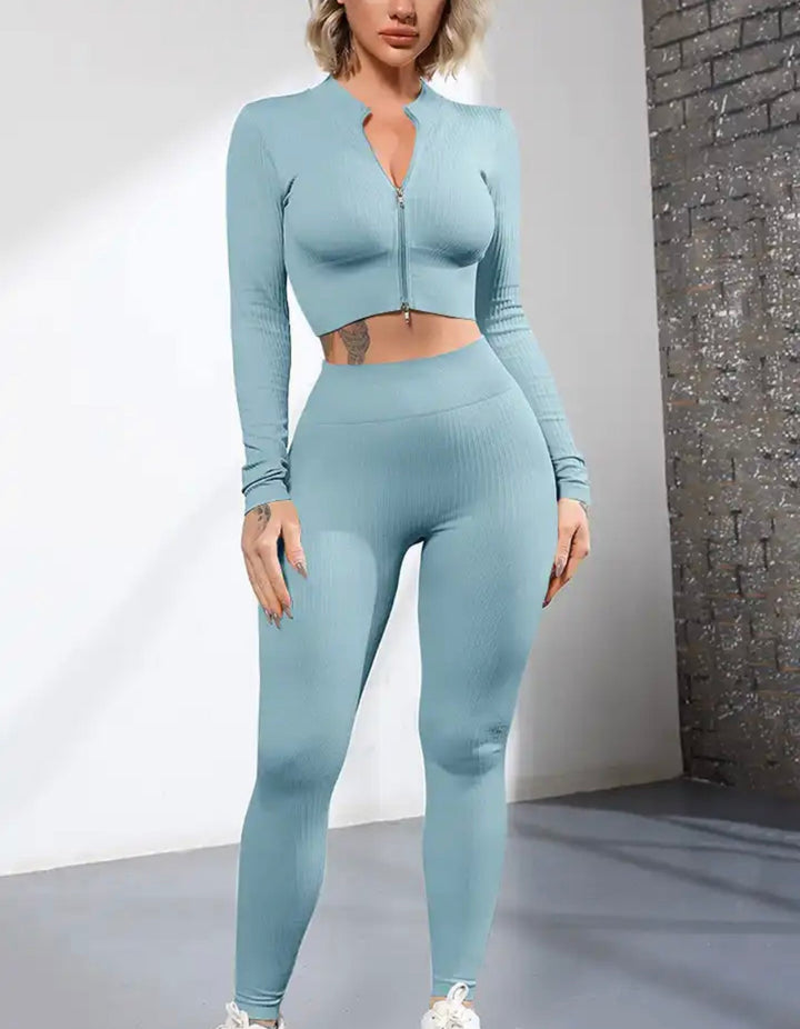Ayanna – SculptFit Women’s Zipper Workout Set