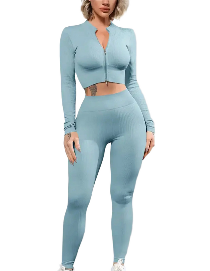 Ayanna – SculptFit Women’s Zipper Workout Set