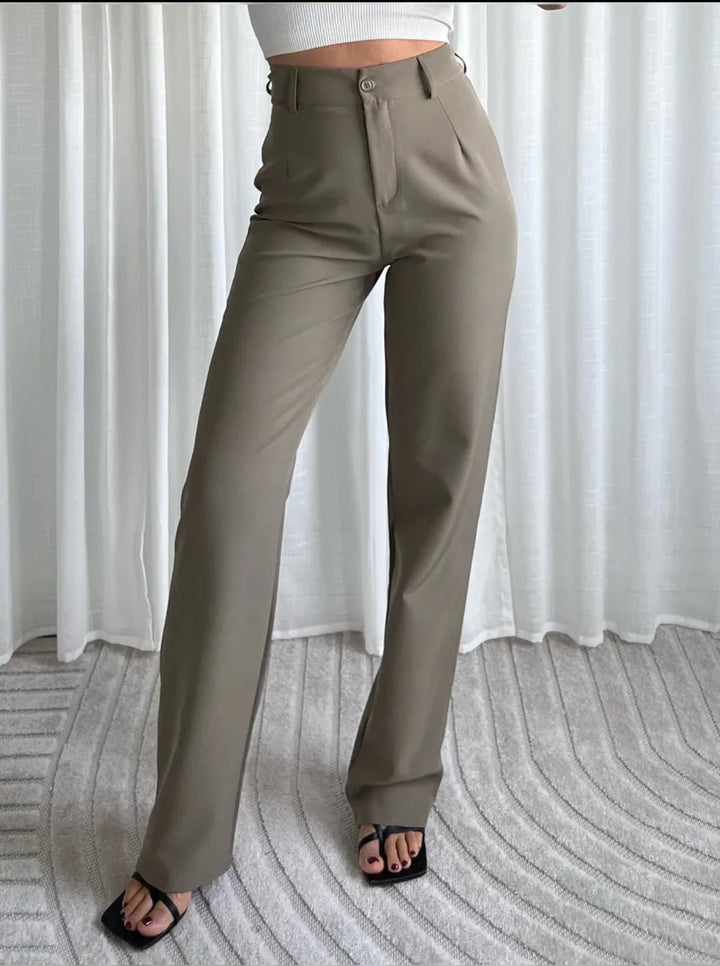 Ananya – Tailored Fit Women’s Neutral Trousers