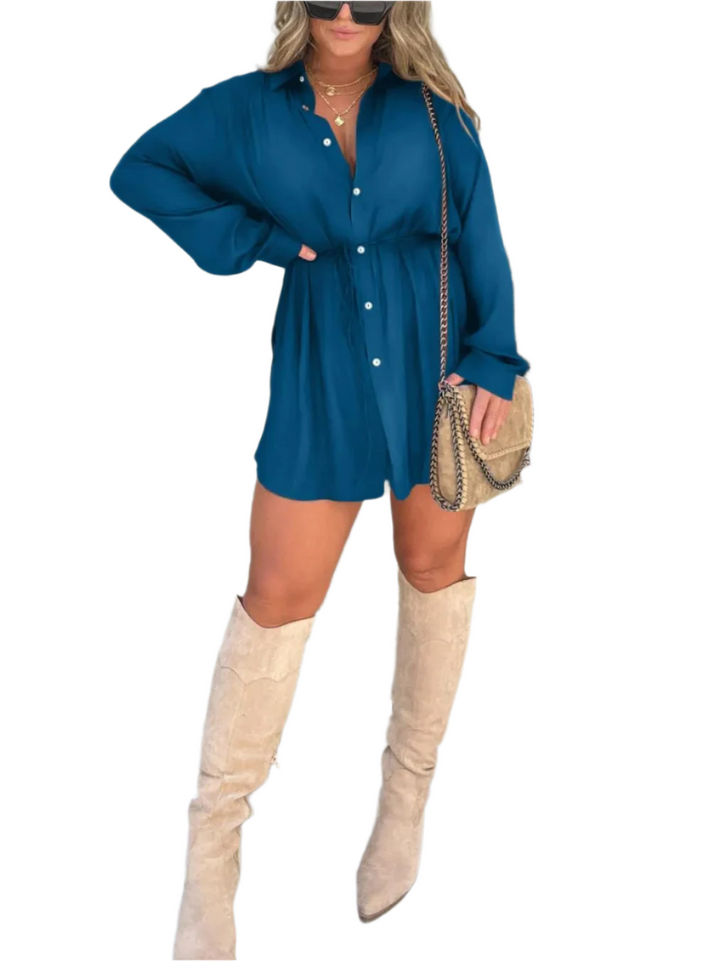 Avery – Chic Satin Women’s Romper Dress