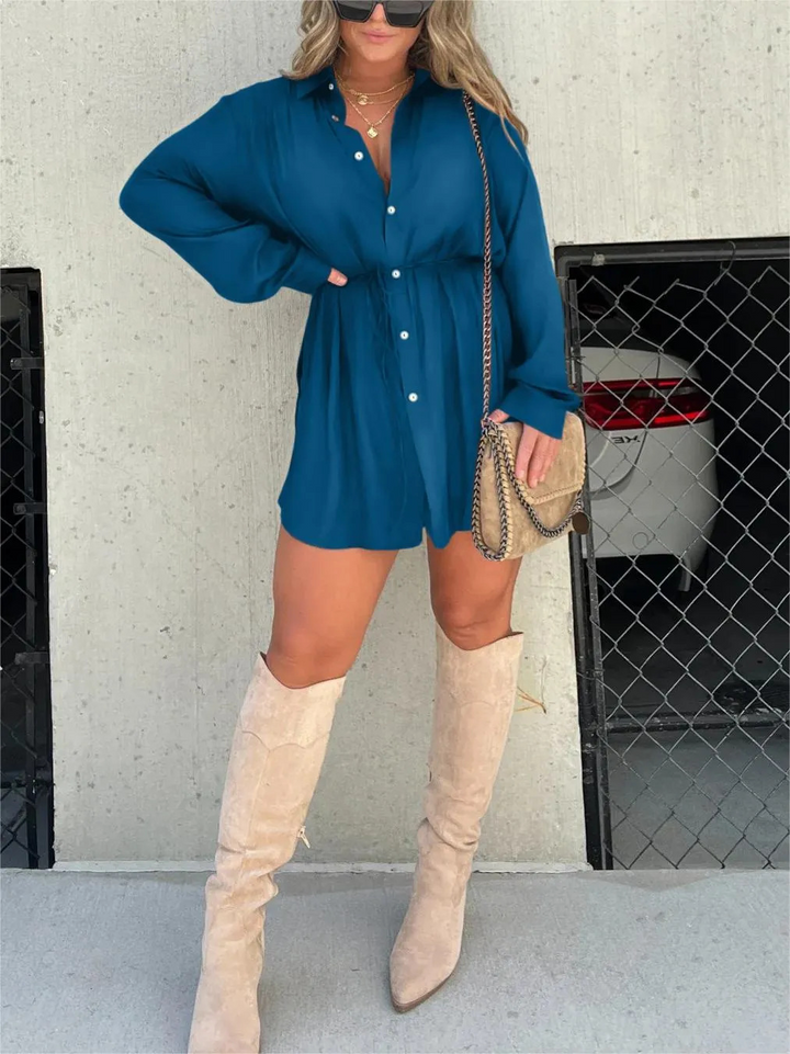 Brona – Trendy Satin Romper Dress for Women
