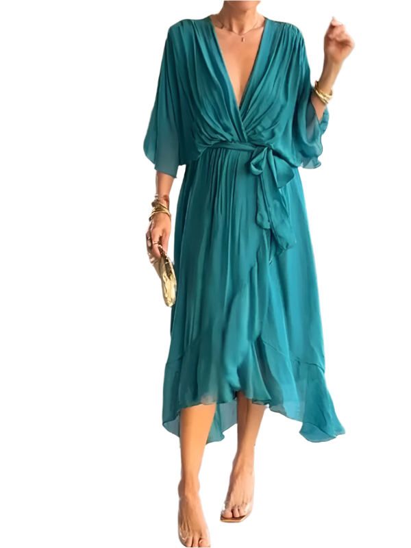 Gianna – Flowy V-Neck Women’s Chiffon Dress