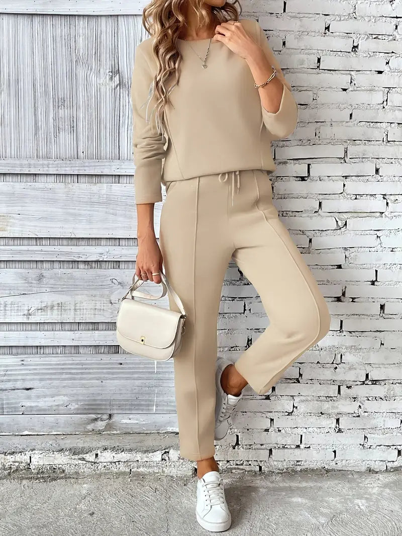 Gretchen – Women’s Cotton-Blend Two-Piece Loungewear Set