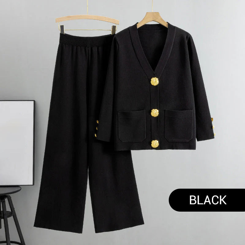 Elena – Knit Women’s Sweater & Wide-Leg Lounge Set