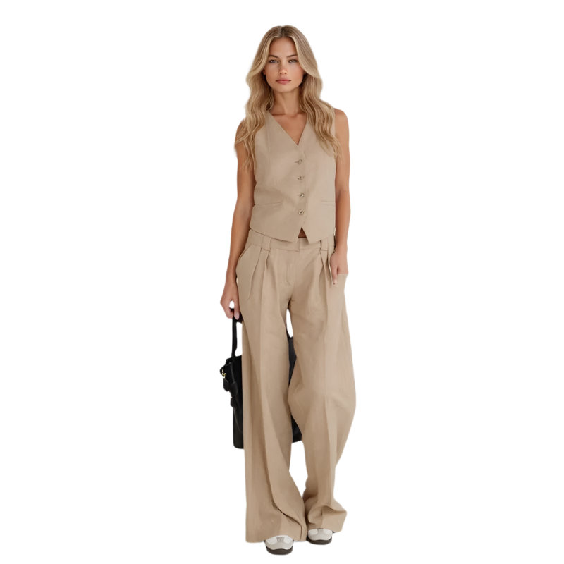 Claire – Women’s Linen Shirt & Pants Set