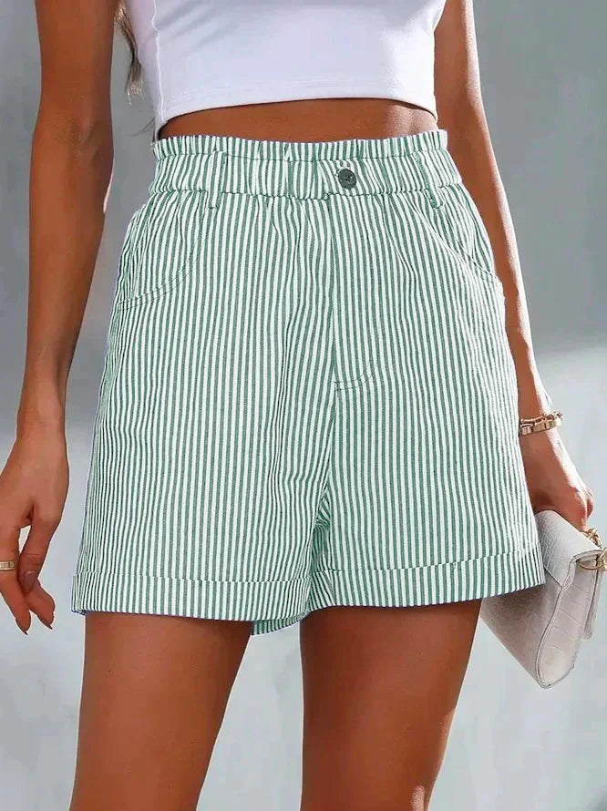 Jasmaine – Loose Casual Women’s Striped Shorts