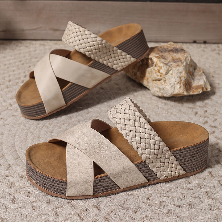 Genevieve – Women’s Leather Comfort Sandals with Support