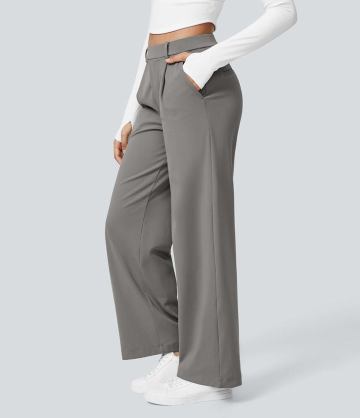 Ellie – High-Waist Women’s Tailored Trousers with Zip Pockets
