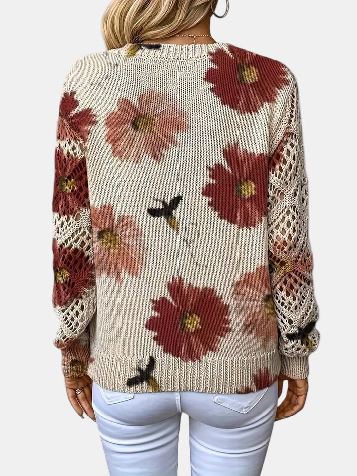 Maha – Lightweight Women’s Floral Knit Cardigan