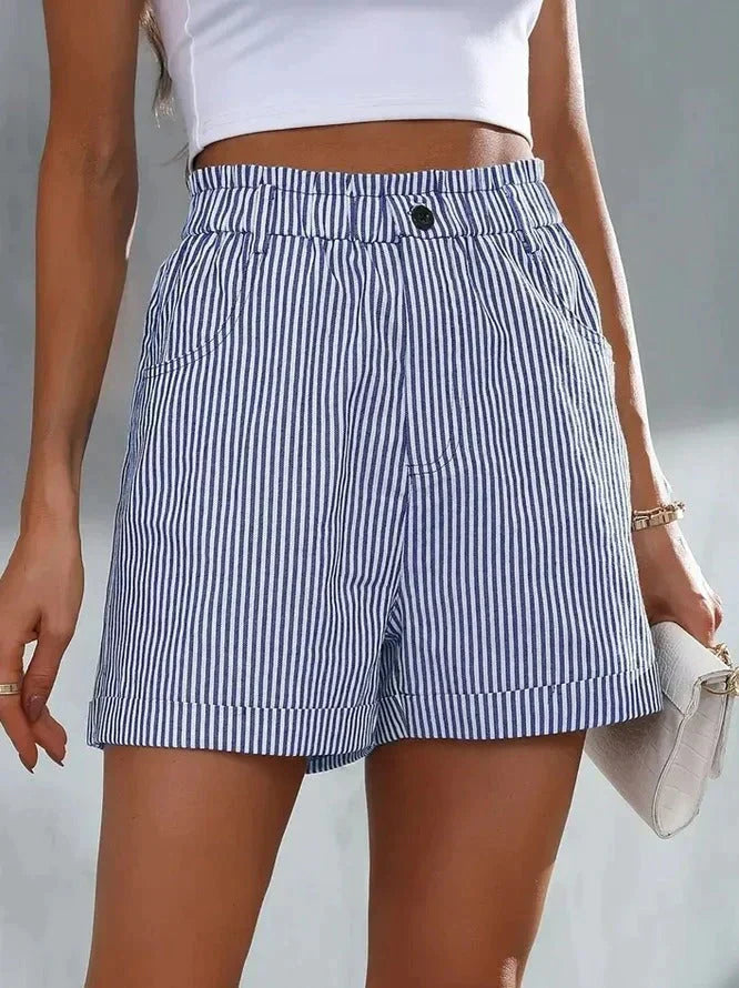Jasmaine – Loose Casual Women’s Striped Shorts
