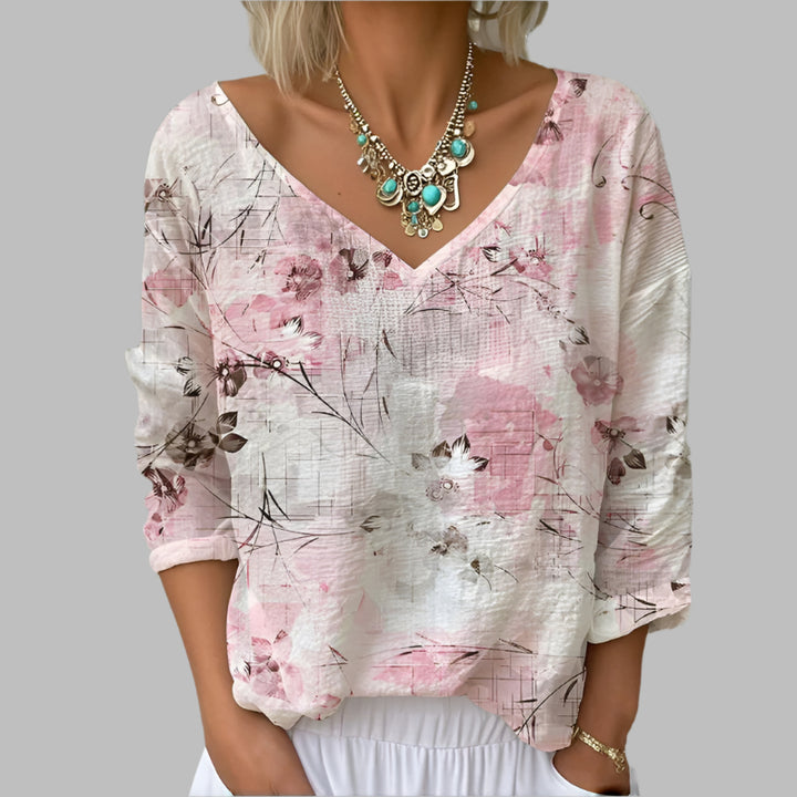 Dianne – Vintage Women’s Flower Print T-Shirt