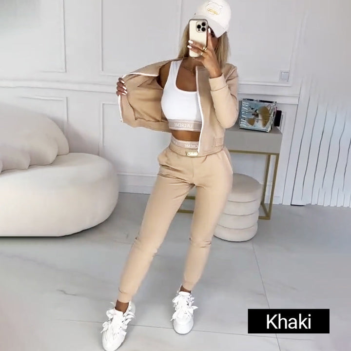 Amelia – Women's 3-Piece Zip-Up Tracksuit