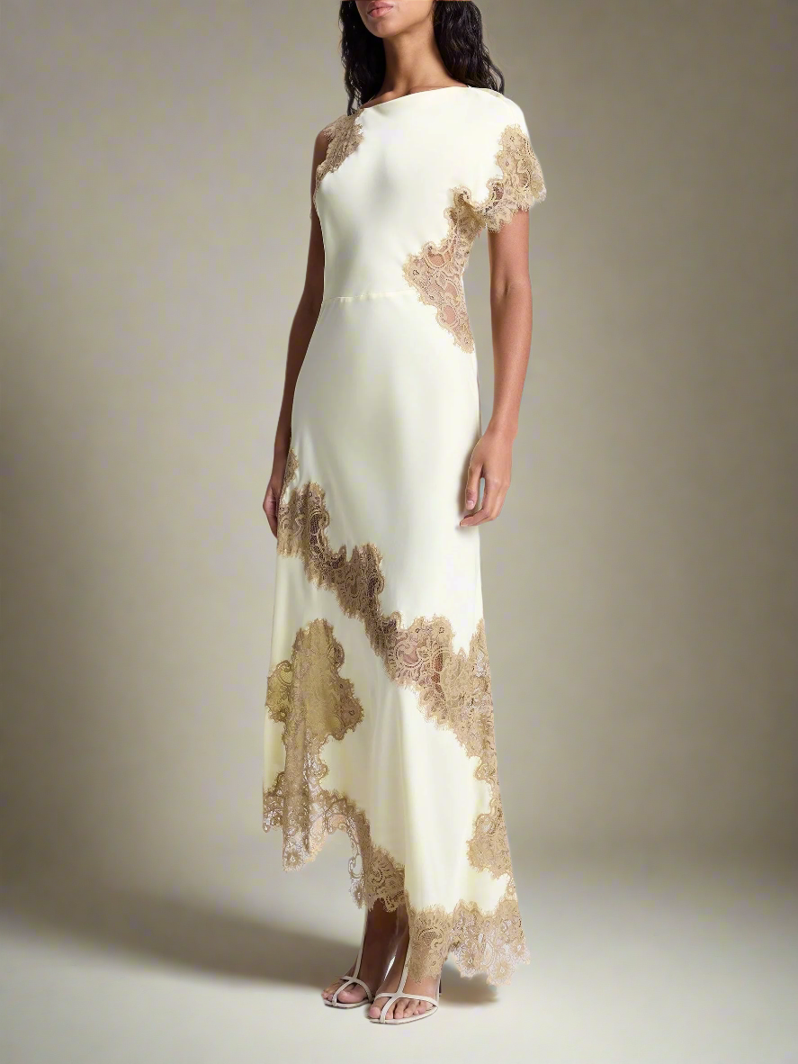 Julia – Bias-Cut Women’s Lace Evening Dress